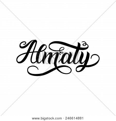 City Logo Isolated On White. Black Label Or Logotype. Vintage Badge Calligraphy In Grunge Style. Gre