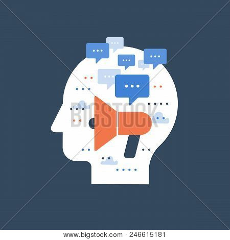 Public Relations And Marketing, Social Media Advertising And Promotion, Announcement Megaphone, Adve