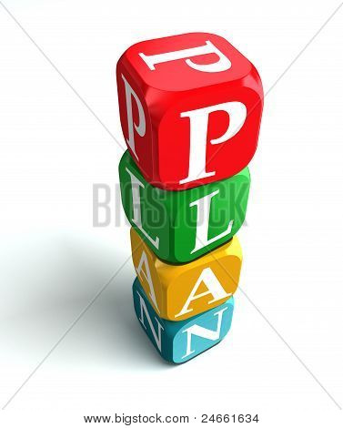 Plán 3D barevné Buzzword