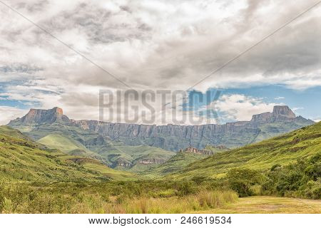 A View Of The Amphitheatre In The Kwazulu-natal Drakensberg Of South Africa
