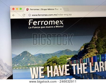 Amsterdam, The Netherlands - June 24, 2018: Website Of Ferrocarril Mexicano Or Mexican Railway Often