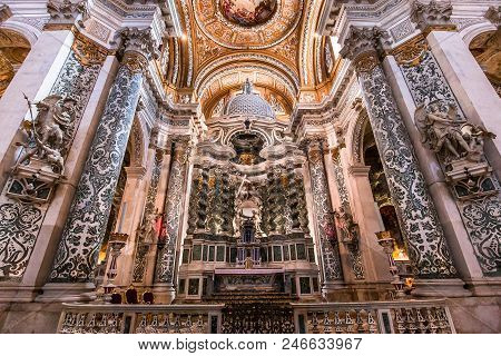 Interiors Of Chiesa I Gesuiti, Venice, Italy