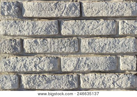 Fragment Of A Wall Made Of Stone. Stone Wall.
