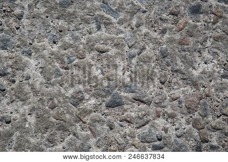 Worn Dirty Surface Of An Old Concrete Road