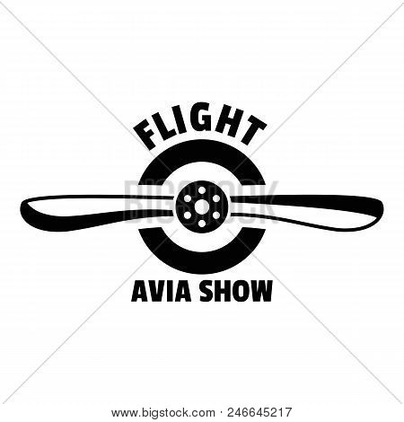 Flight Avia Show Logo. Simple Illustration Of Flight Avia Show Vector Logo For Web Design Isolated O