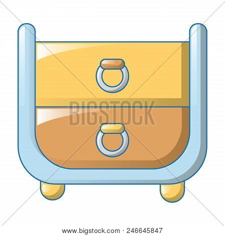 Clothes Drawers Icon. Cartoon Of Clothes Drawers Vector Icon For Web Design Isolated On White Backgr