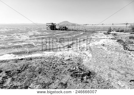 In  Danakil Ethiopia Africa Trebuchet For Fishing