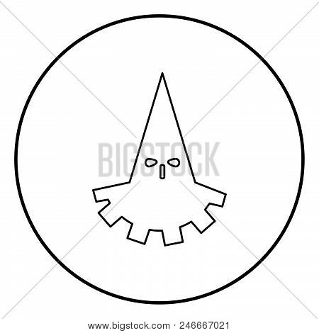 Executioner Hangman Icon Black Color In Circle Round Outline