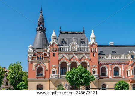 The Greek Catholic Bishop Palace In The Center Of Oradea, Romania, Crisana Region.