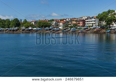 Ahtopol, Bulgaria - June 30, 2013: Panorama Of Port Of Town Of Ahtopol,  Burgas Region, Bulgaria