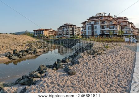 Lozenets, Bulgaria - July 2, 2013: Panorama Of Oasis Beach Near Village Of Lozenets, Burgas Region, 