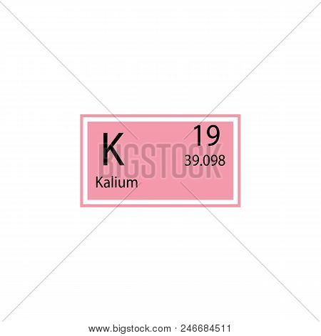 Periodic Table Element Kalium Icon. Element Of Chemical Sign Icon. Premium Quality Graphic Design Ic