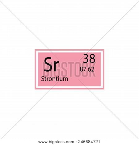 Periodic Table Element Strontium Icon. Element Of Chemical Sign Icon. Premium Quality Graphic Design