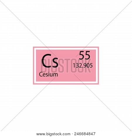 Periodic Table Element Cesium Icon. Element Of Chemical Sign Icon. Premium Quality Graphic Design Ic