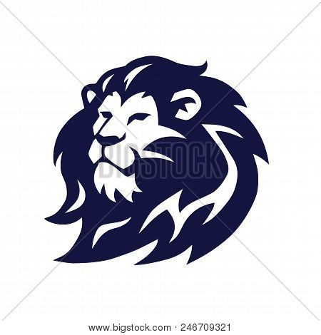 Lion Head Logo Vector Design Illustration Mascot