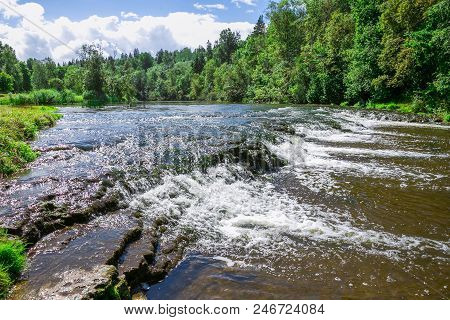 Abava River At Early Morning Time In Kandava. 2017 Kandava