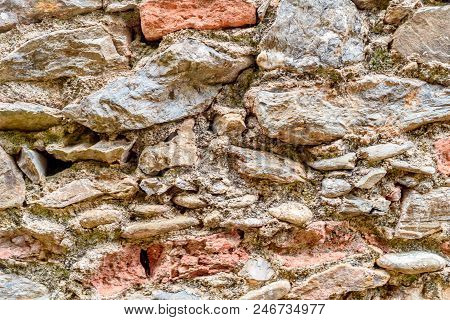 Fragment Of A Wall From A Chipped Stone