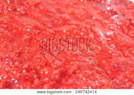 Raspberry From The Village Washed With Water