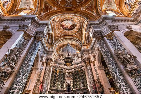 Interiors Of Chiesa I Gesuiti, Venice, Italy