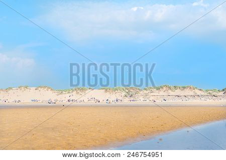 Sandy Formby Beach  Near Liverpool On A Sunny Day