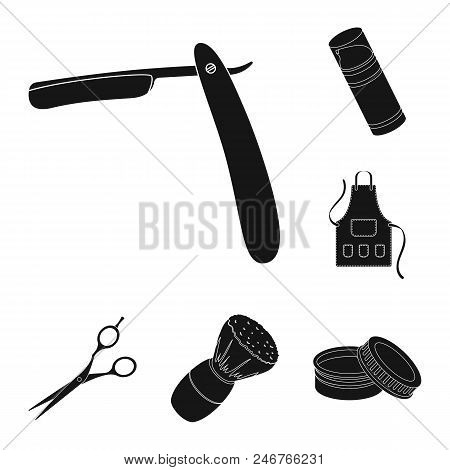 Barbershop And Equipment Black Icons In Set Collection For Design. Haircut And Shave Vector Symbol S
