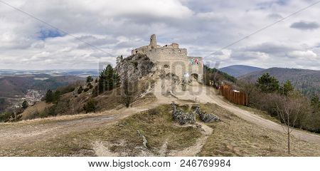Castle Ruin - Cachticky Hrad At Slovakia