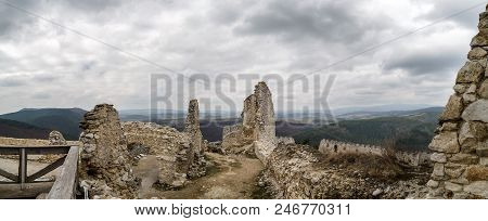 Castle Ruin - Cachticky Hrad At Slovakia