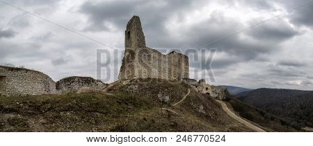 Castle Ruin - Cachticky Hrad At Slovakia
