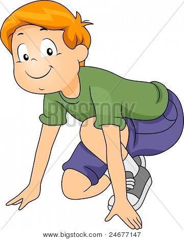 Illustrazione di un ragazzo sempre pronto a Sprint