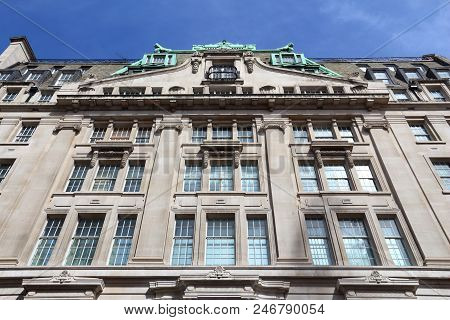 London, Uk - July 6, 2016: Hallmark Building In The City Of London. The Classical Architecture Has B