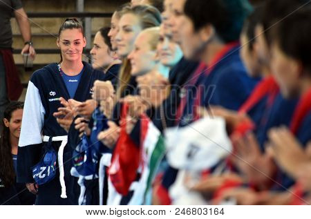 Budapest, Hungary - Jul 16, 2017.  SZILAGYI Dorottya, hungarian waterpolo player. FINA Waterpolo World Championship was held in Alfred Hajos Swimming Centre.