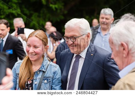 Federal President Of Germany Walter Steinmeyer At A Public House At Villa Hammerschmidt