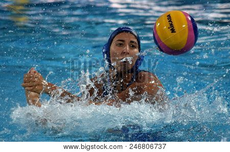 Budapest, Hungary - Jul 16, 2017. Csabai Dora (hun) Plays With Japan In The Preliminary Round. Fina 