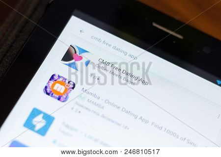 Ryazan, Russia - June 24, 2018: Cmb Free Dating App Icon On The List Of Mobile Apps