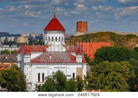 A View Of The Historical Center Of Vilnius From The Hill. Lithuania.