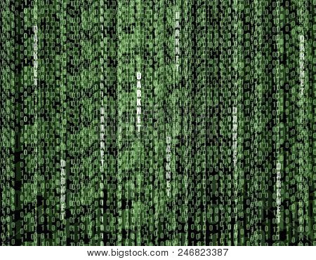 Vector Darknet Concept Background, Binary Code Stream And Flow Words: Darknet, Technology Abstract B