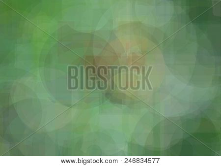 A Green Abstract Light Background With Sahpes