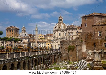 View On The Bridge And Piazza Foro Traiano