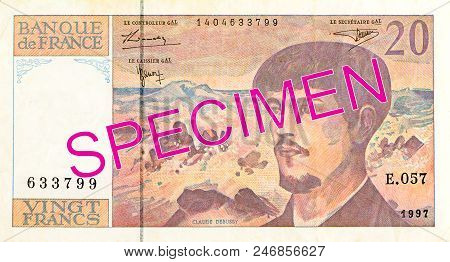 A Single 20 French Franc Bank Note Obverse
