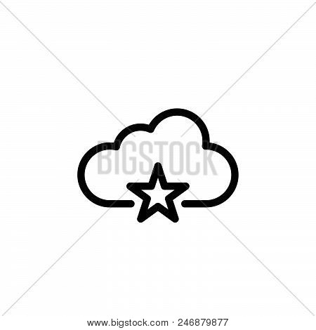 Cloud Storage Vector Icon On White Background. Cloud Storage Modern Icon For Graphic And Web Design.