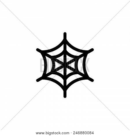 Spide Web Vector Icon On White Background. Spide Web Modern Icon For Graphic And Web Design. Spide W