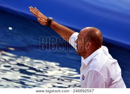 Budapest, Hungary - Jul 17, 2017. Ivica Tucak, Head Coach Of Croatia. Fina Waterpolo World Champions