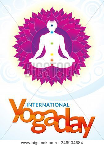 Abstract Artistic International Yoga Day Vector Illustration