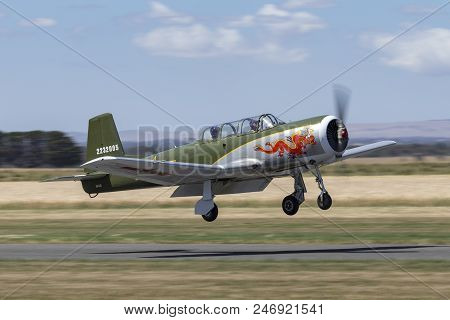 Lethbridge, Australia - November 23, 2014: Nanchang Cj-6a Former Chinese Air Force Single Engine Tra
