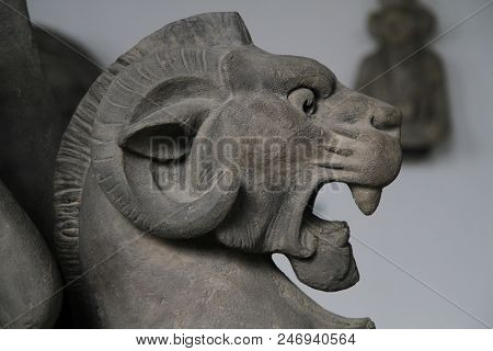 Old Waterspout Statue As Nice Detail Of Architecture