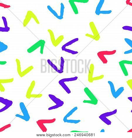 Expressive Dry Brushes Seamless Pattern. Vector Design For Cover, Print, Textile Or Wrapp Paper.