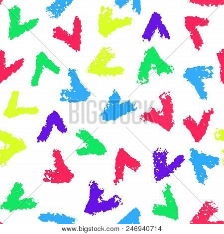Expressive Dry Brushes Seamless Pattern. Vector Design For Cover, Print, Textile Or Wrapp Paper.