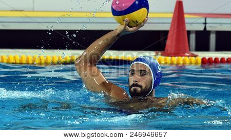 Budapest, Hungary - Jul 25, 2017. Renzuto Iodice Vincenzo, Player Of The Italy Team. Fina Waterpolo 