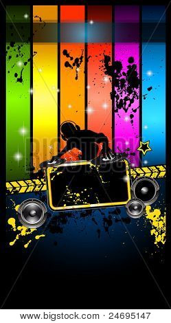 Cartaz do evento de música alternativa da tor da flyer da discoteca. basckground está cheio de glitter e fluxo de lig