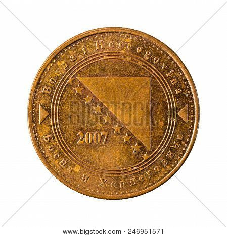 50 Bosnia And Herzegovina Convertible Fening Coin (2007) Reverse Isolated On White Background